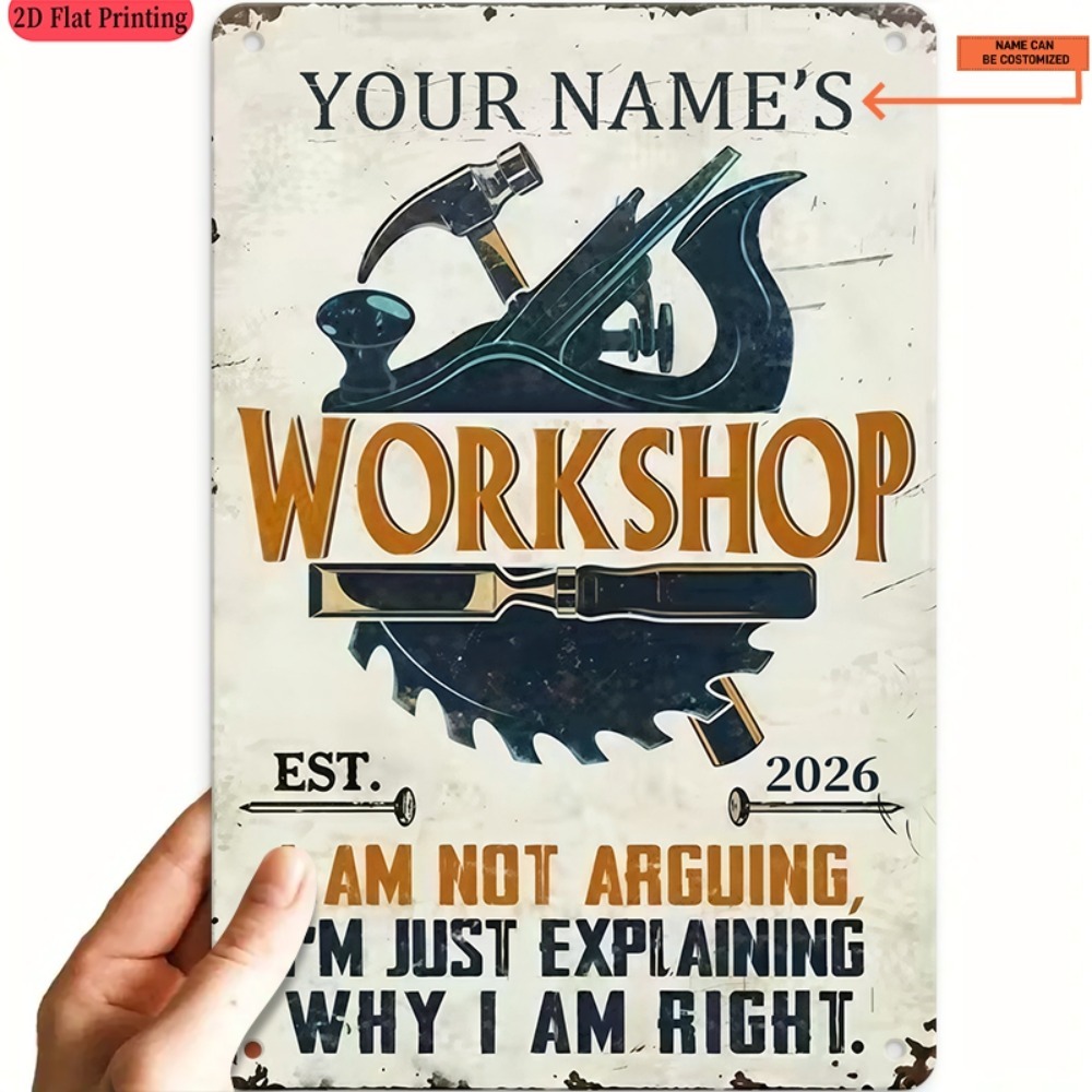 Tools Name In Workshop - [2D Düz] 1 adet Özel İsimli
