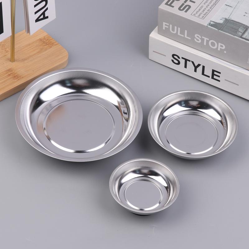 Magnetic Parts Tray - Gümüş Dairesel Manyetik Parça Kabı 3/4/6