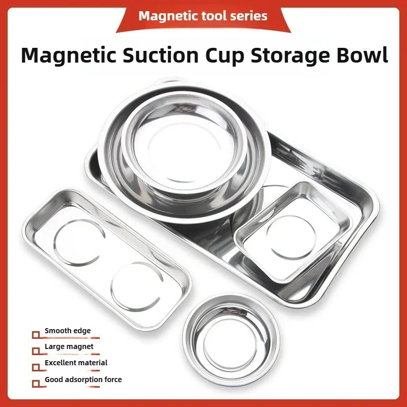 Magnetic Parts Tray - Yuvarlak/Kare Manyetik Kase, Kolay Erişim ve