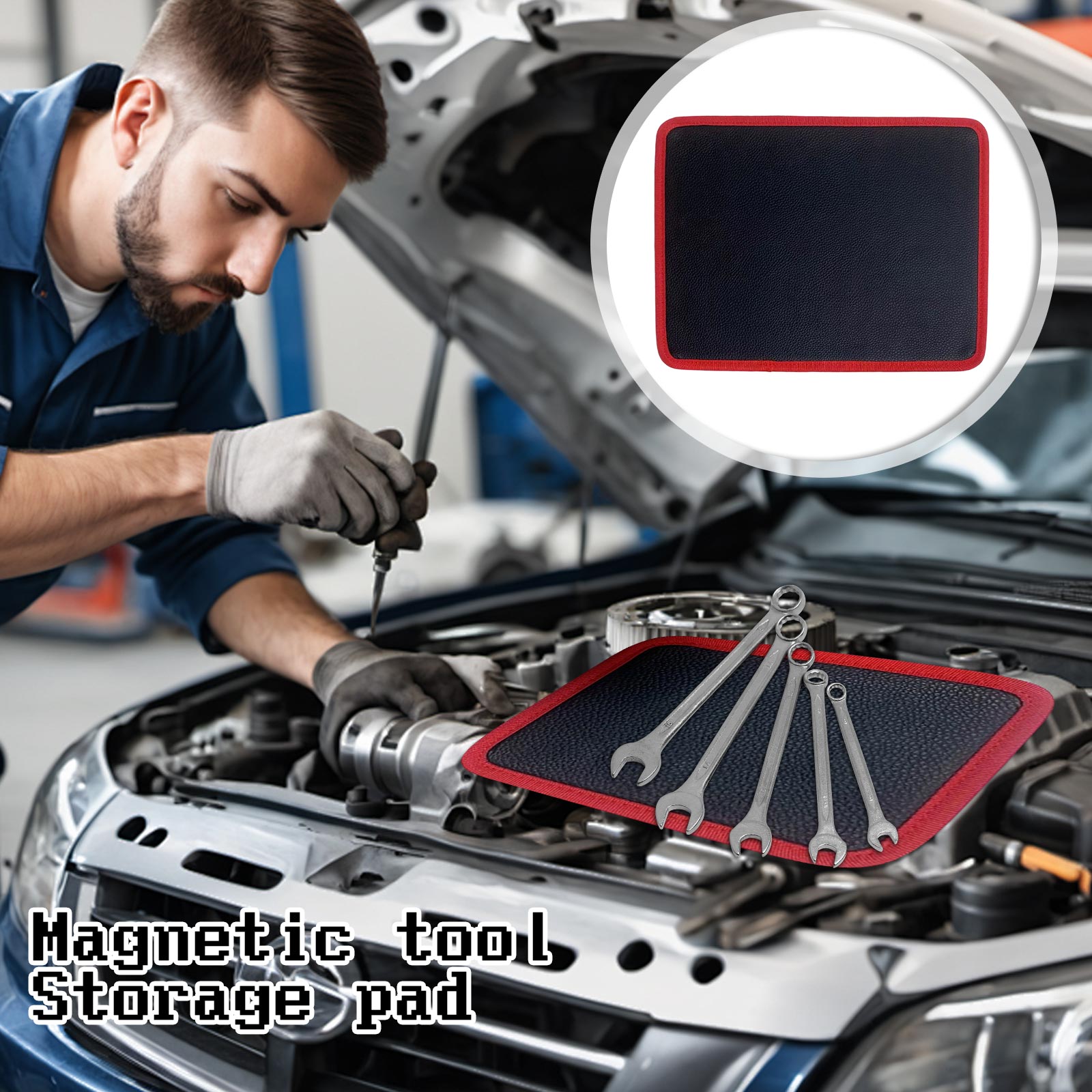 Magnetic Parts Tray - Cıvata, vida ve anahtarlar için esnek