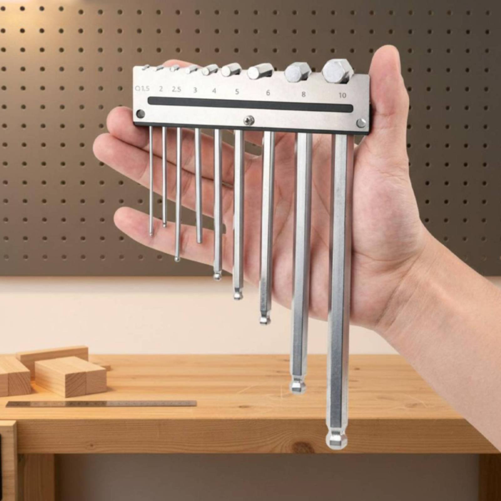 Workshop Tools Wall - Duvara Monte Edilen Altıgen Anahtarlık Metal