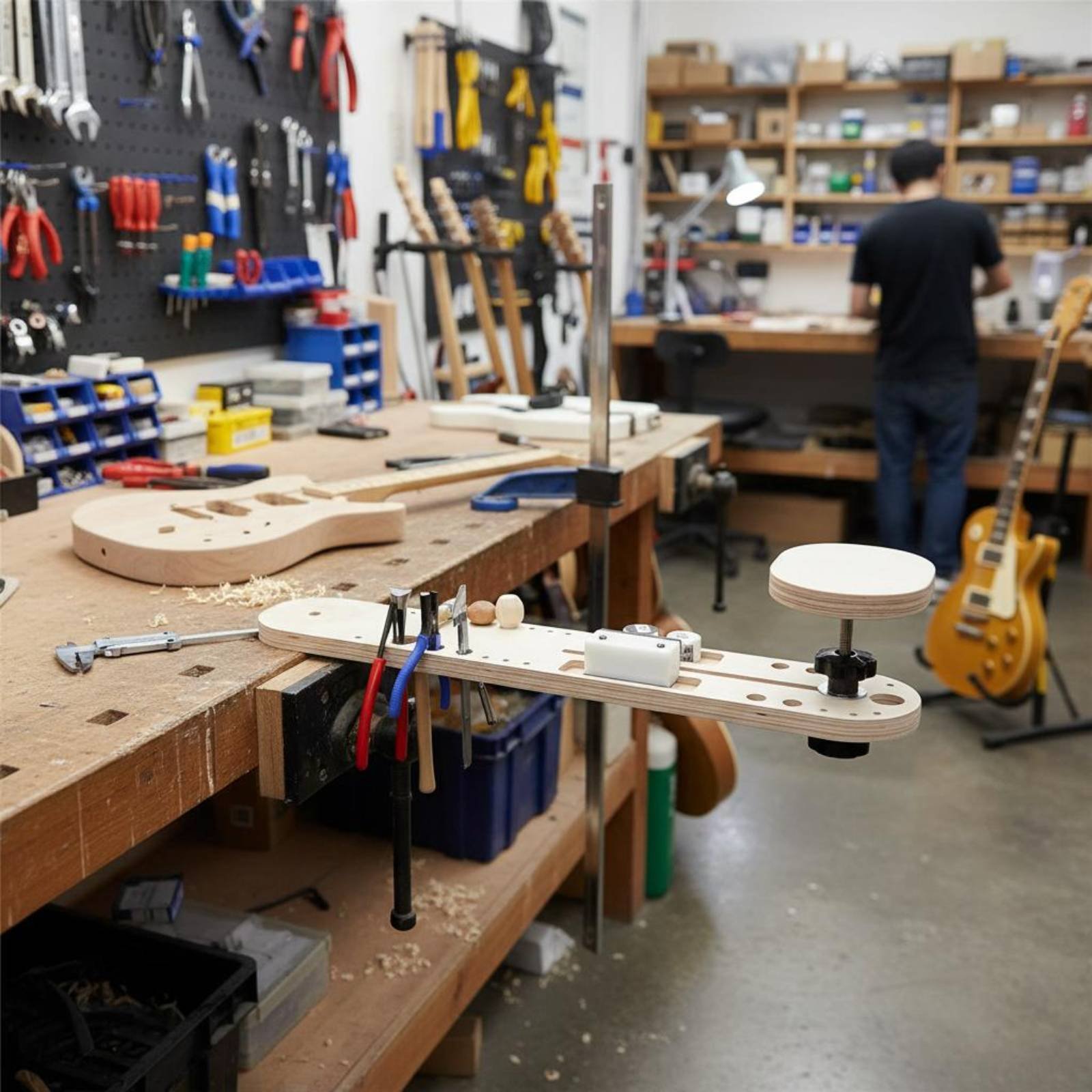 Design Tools Workshop - Enstrüman Bakım Masası Uzatılabilir Tasarım Gitar