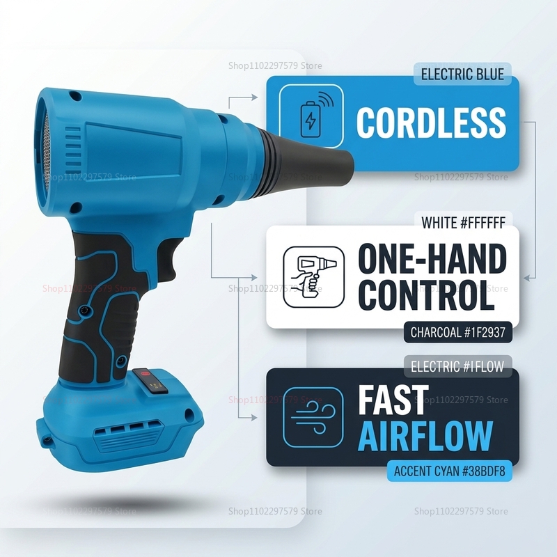 Workshop Cleaning Tools - 18V fırçasız akülü hava silgi elektrikli
