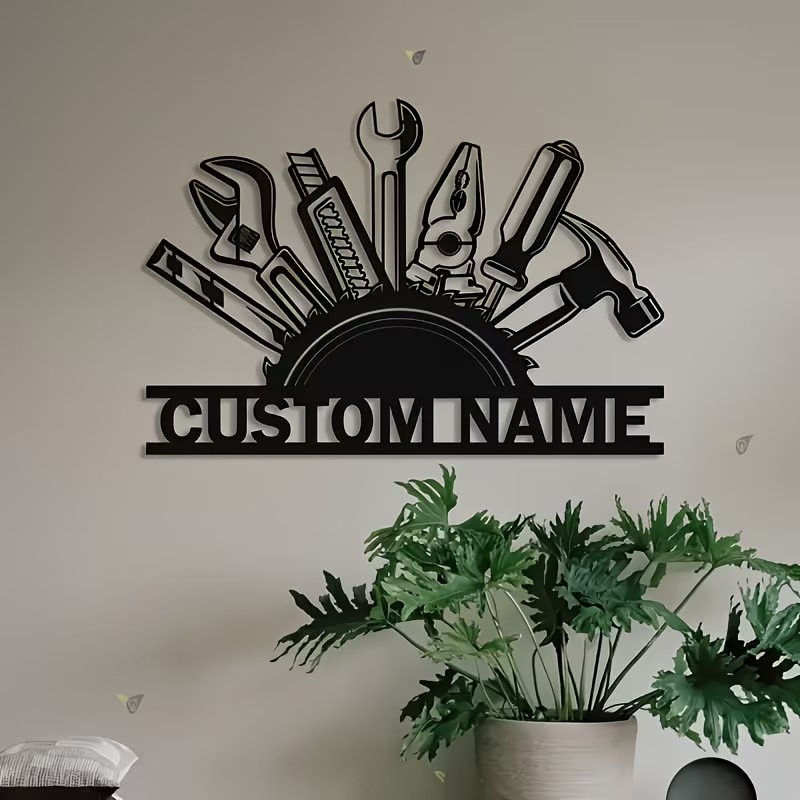 Tools Name In Workshop - Özel Metal Alet Duvar Sanatı -